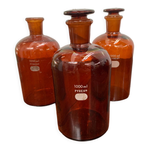 3 pots bocaux de pharmacie