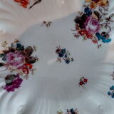 Set of 5 small flowered plates in Limoges porcelain