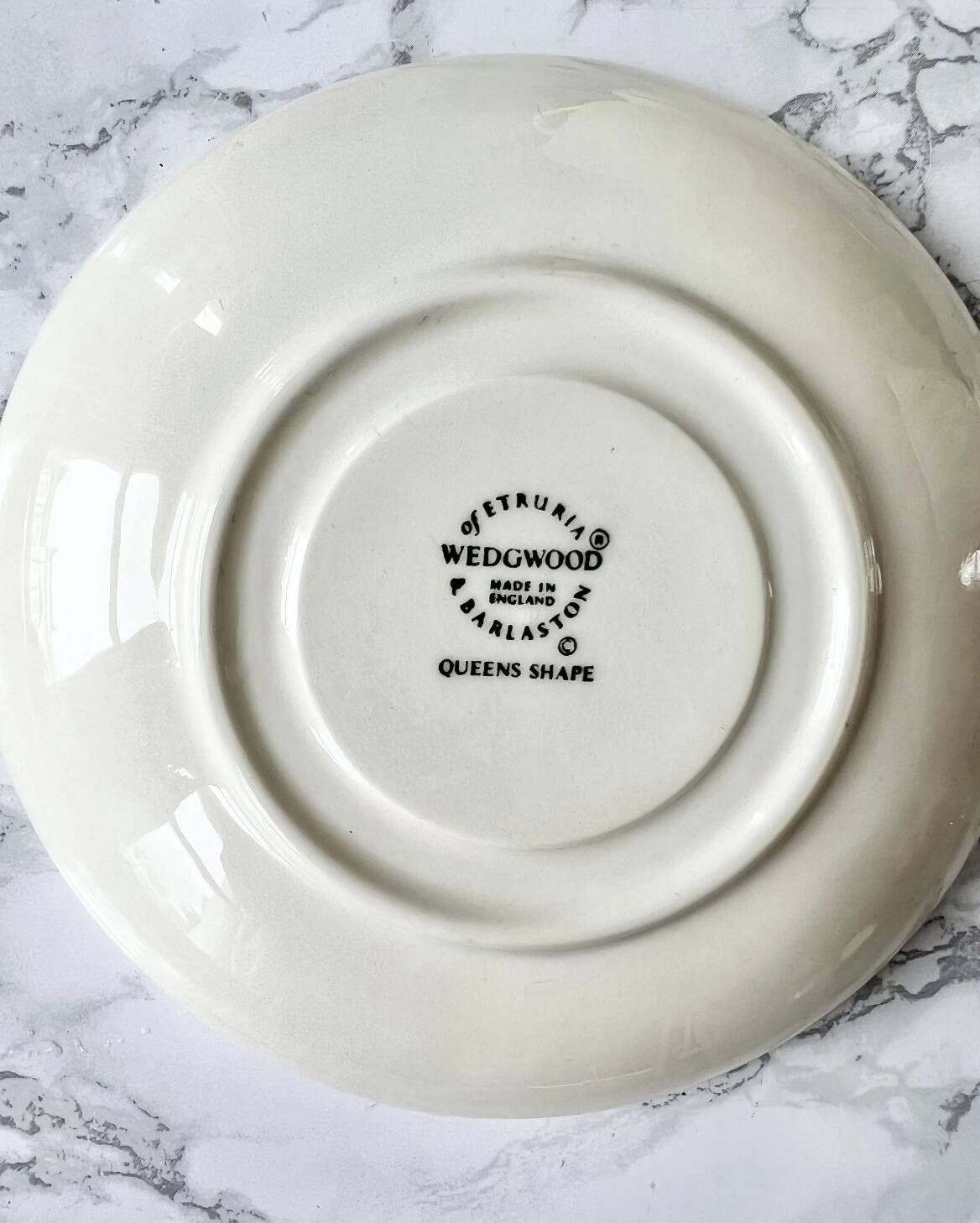 Pair of white porcelain teacups from Wedgwood