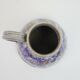 signed blue purple enamel ceramic pitcher