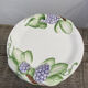 4 assiettes à dessert blanches en barbotine de raisin vintage Japon