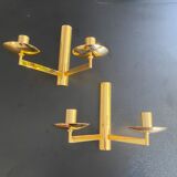 Paire d'appliques double de chez Sciolari 1970