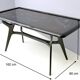 1950s Style Dining Table with Glass Top Lacquered by Enzio Wenk, Italy, 2019