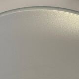 Pair of vintage wall lights, white metal and sandblasted glass, Italy 1970