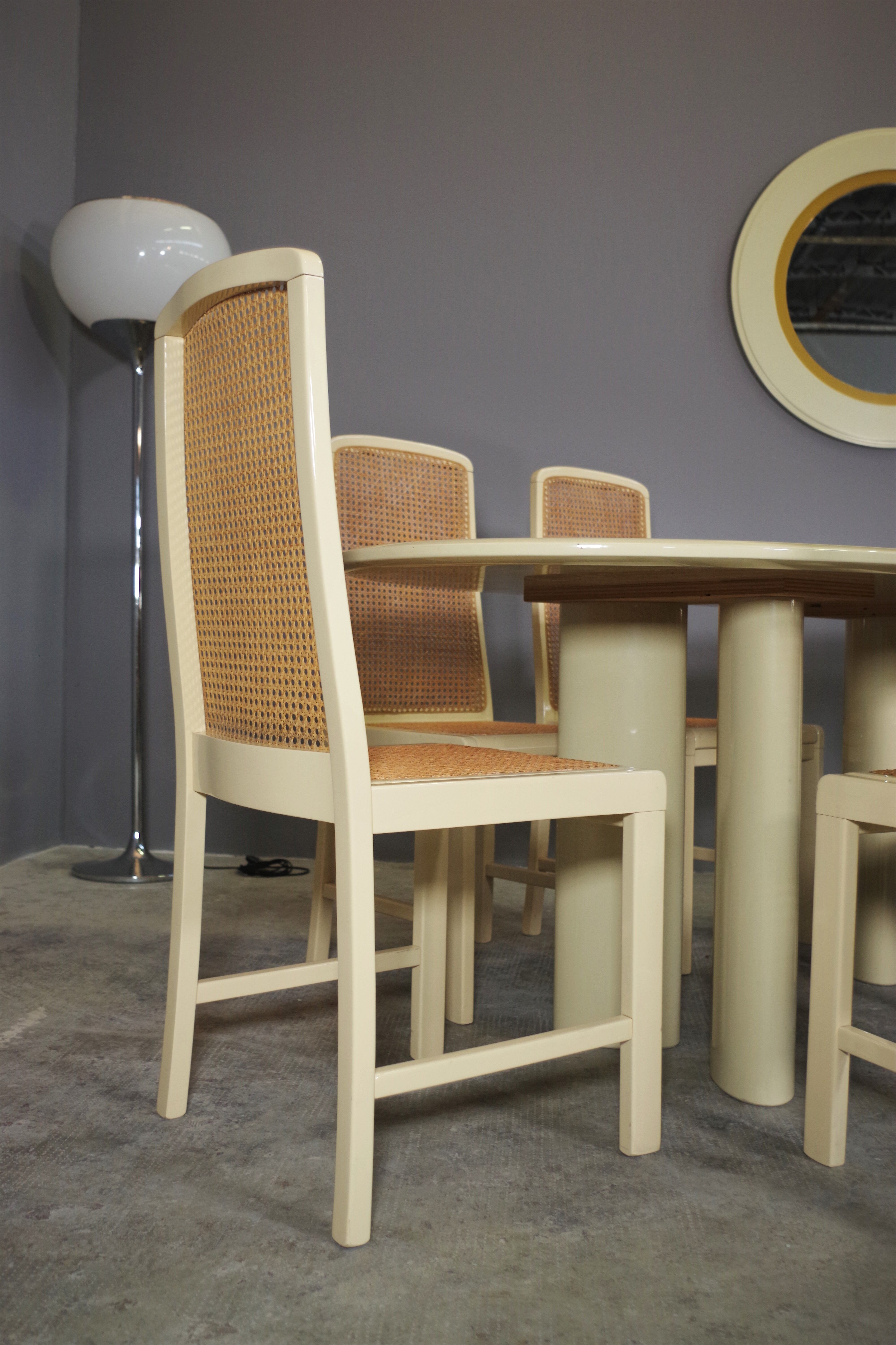 Table and 6 chairs by Mario Sabot from the 70s