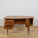 Mid-Century Freestanding Teak Kidney Desk, Denmark, 1960s