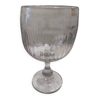 Wedding glass, blown glass from the 19th century.