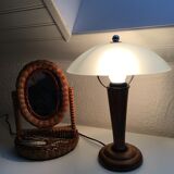 Frosted glass mushroom lamp