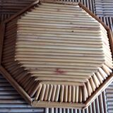 Octagonal bamboo basket