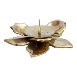 Bougeoir fleur en  laiton