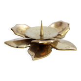 Brass flower candle holder