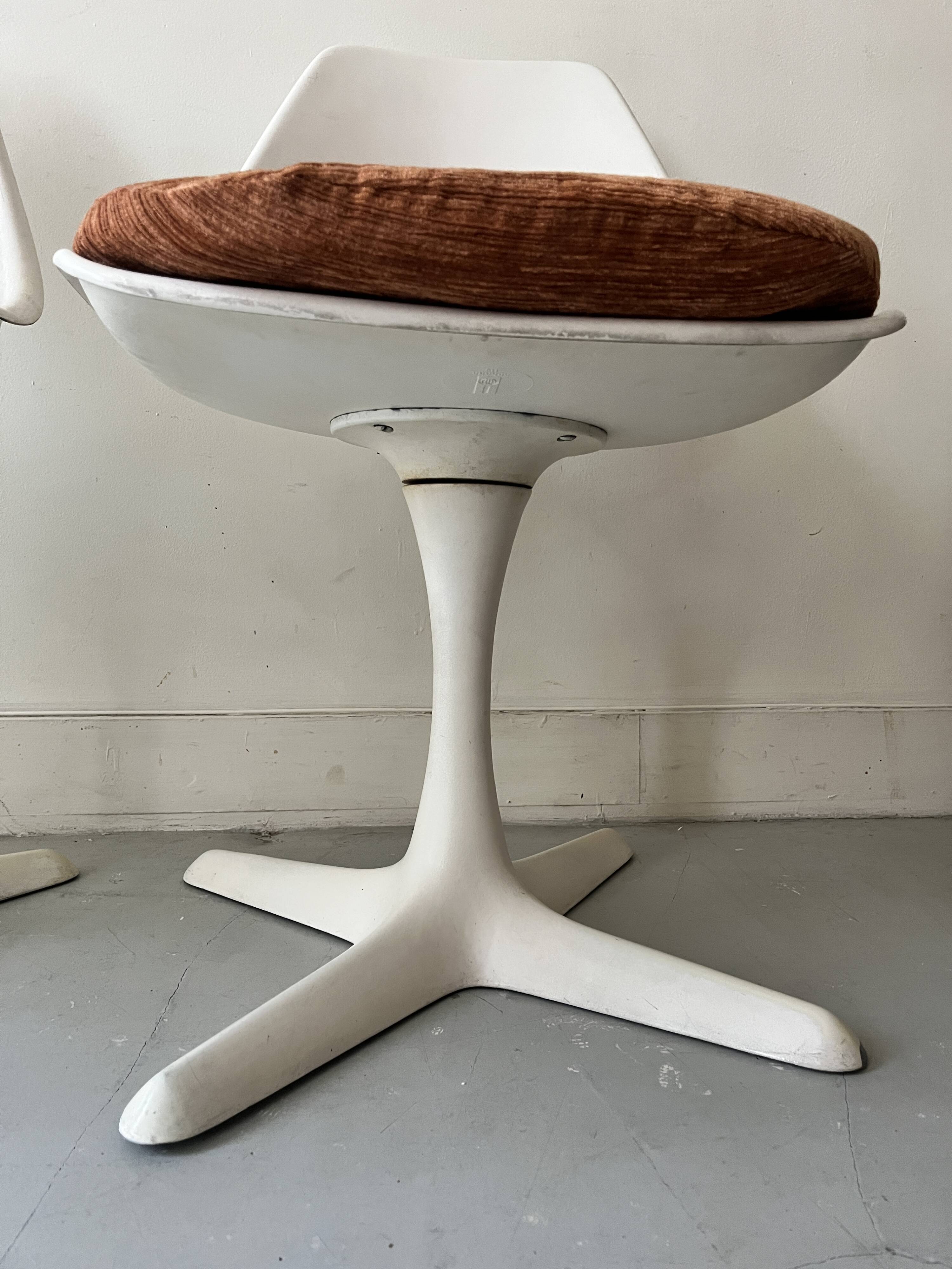 Set de 3 chaises tulipe par Maurice Burke pour Arkana, design 1970