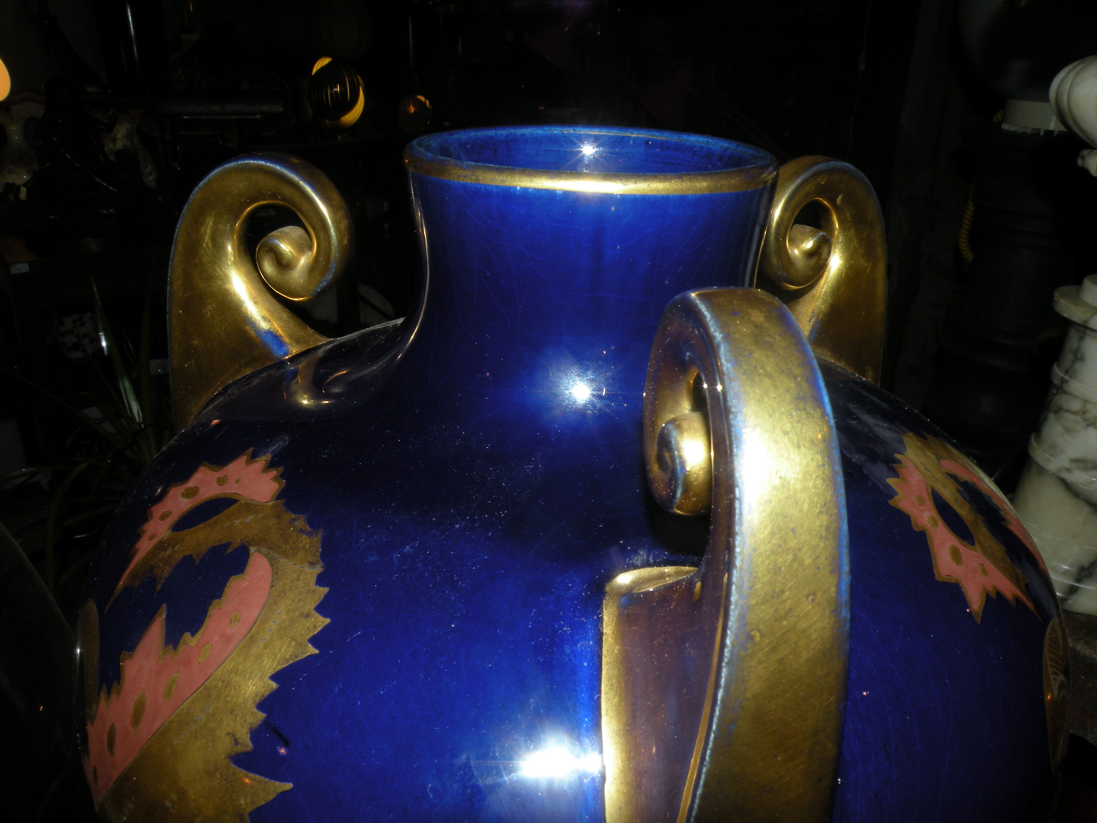 Vase period art deco, faience of Tours signed Maurice Pinon