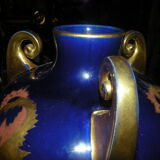 Vase period art deco, faience of Tours signed Maurice Pinon