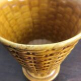 Cache pot sur pied en barbotine vintage