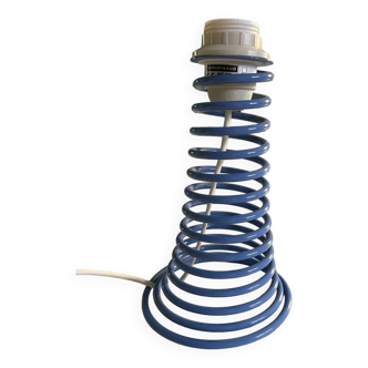 Vintage design lamp base in blue spiral