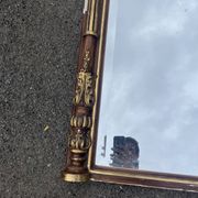 Large antique mirror 144 cm in Empire style - Trumeau or fireplace mirror