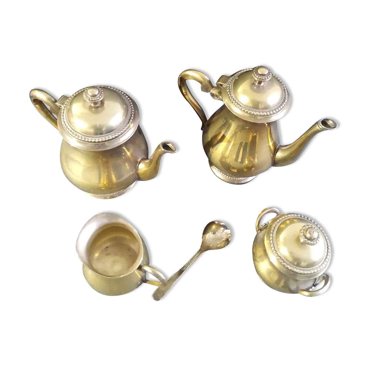 Tea service, coffee, silver metal