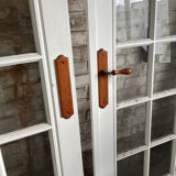 Double porte vitrée ancienne en bois
