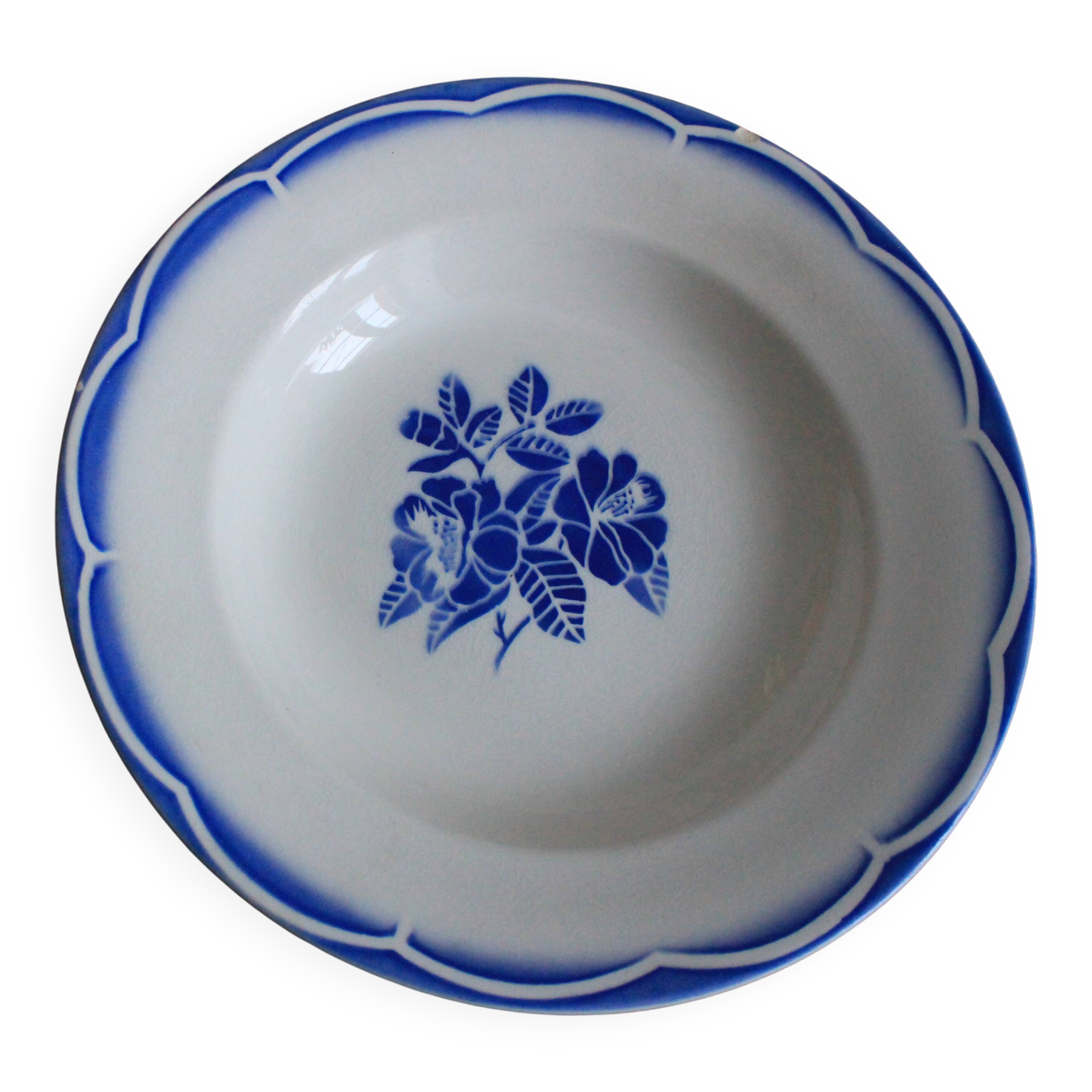 Set of 2 deep plates Digoin Sarreguemines model Marsac