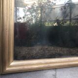 Golden mirror with sheet 151 x 103 cm