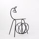 Black lacquered metal Bambi Magazine Rack holder 1960s
