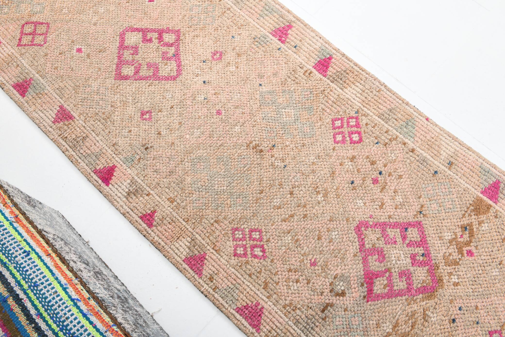 3x12 Turkish Vintage Runner Rug, 80x377Cm