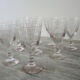 9 old port glass art deco style glass