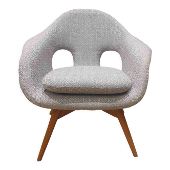Shell armchair 1960s, czechoslovakia