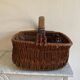 Panier osier marron bois