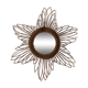 Rattan mirror 80 cm in diameter - vintage 1960