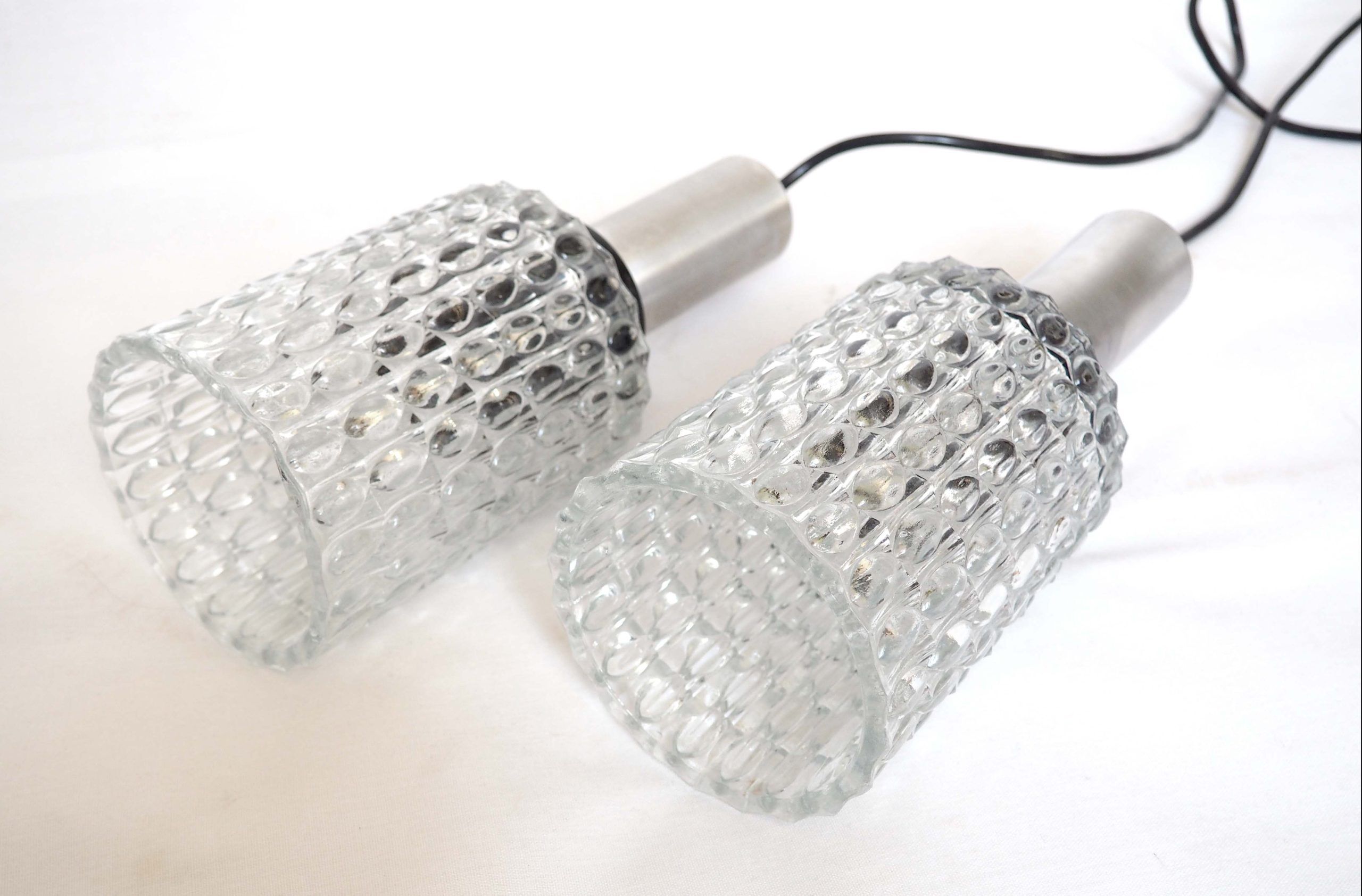 Suspension mid-century tube verre