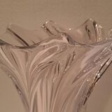 Crystal vase signed Art Vannes France h 32 cm