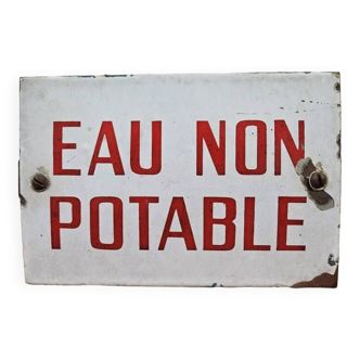 Plaque émaillée - Eau Non Potable