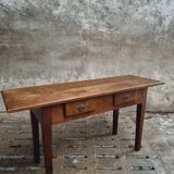 Old side table oak with drawers