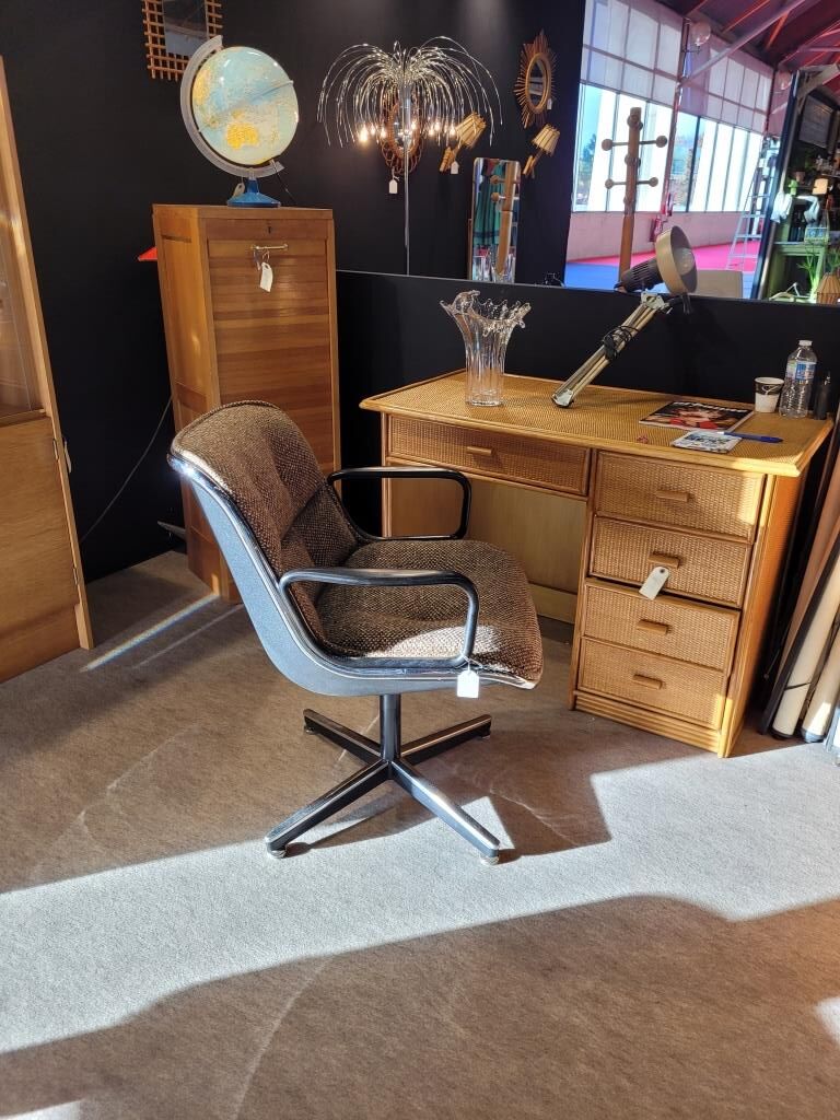 Pollock armchair for Knoll, wool fabrics 70s