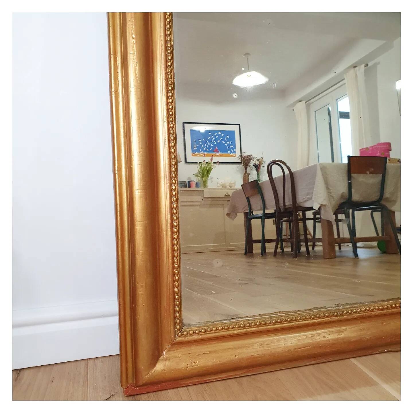 Antique gilded mirror Louis Philippe