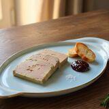 Vintage Porcelain Foie Gras Tray | Oval Duck/Swan Shaped Dish