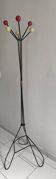 Vintage metal and wood coat rack