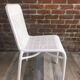 White woven resin garden chair