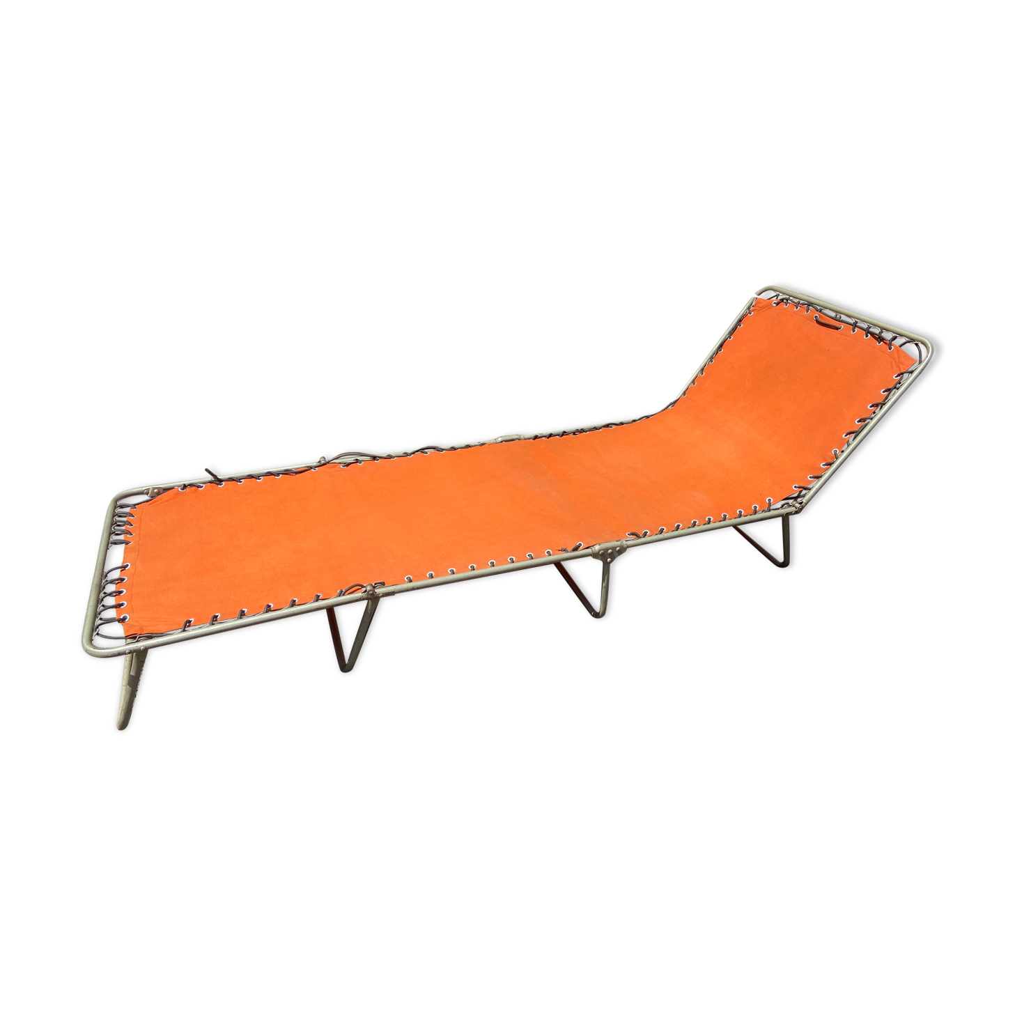 Vintage sunbathing deckchair 70S