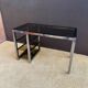 Metal and smoked glass desk