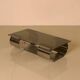 Glass and metal coffee table by Francois Monnet for Kappa Italia 70's