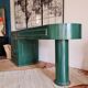 Green antique craft furniture counter