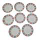 Lot De 8 Assiettes Plates Manufacture Salins