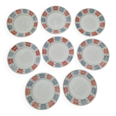 Lot De 8 Assiettes Plates Manufacture Salins