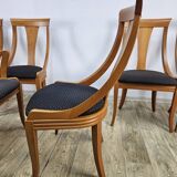 Vintage 6 pieces gondola chairs, pietro costantini, made in italy, 70s/80s