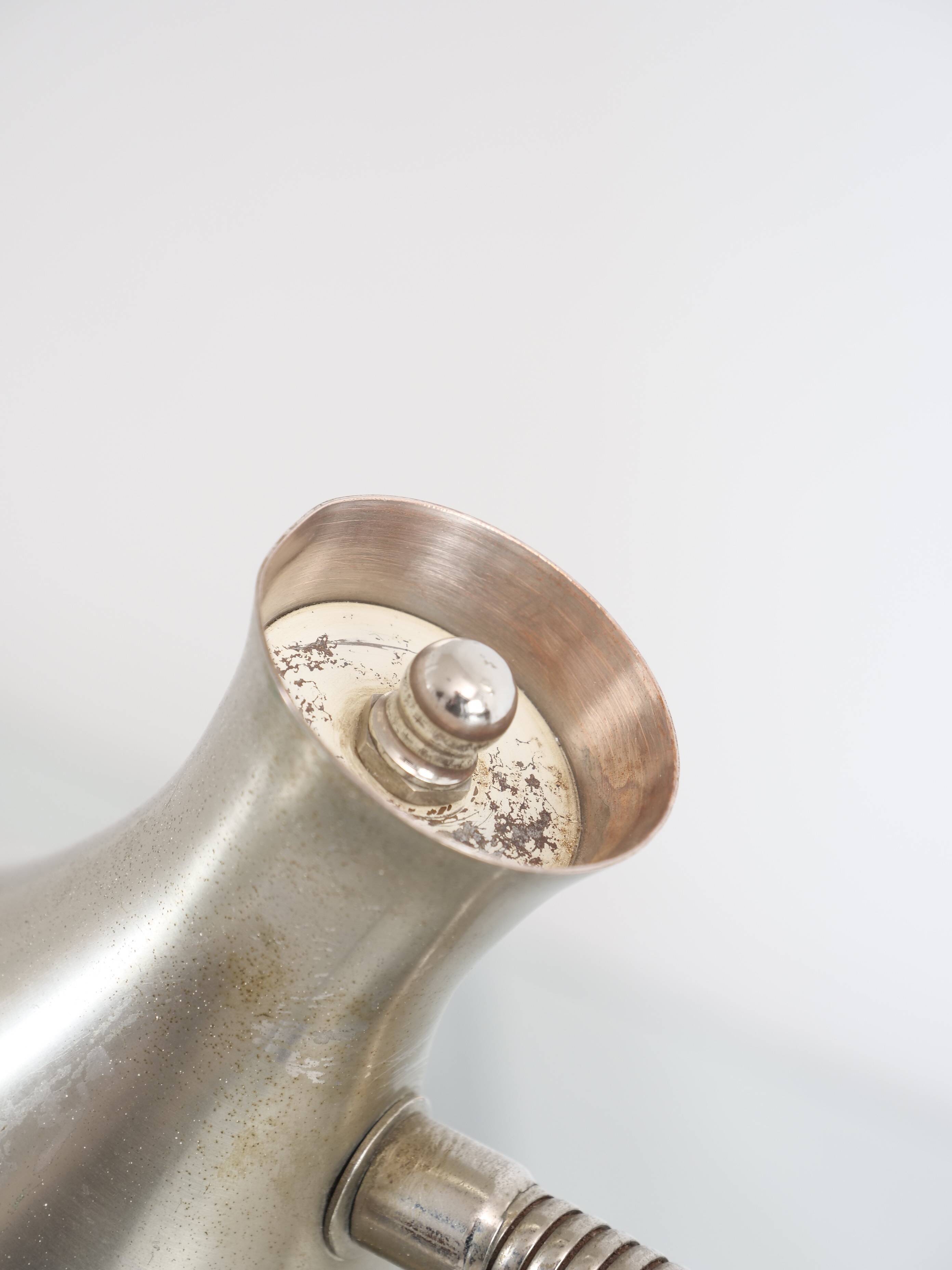 Vintage patinated diabolo lamp