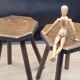 Pair of low solid stools