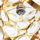 Small Palwa pendant, gilded brass and crystal glass, Germany, 1970s.